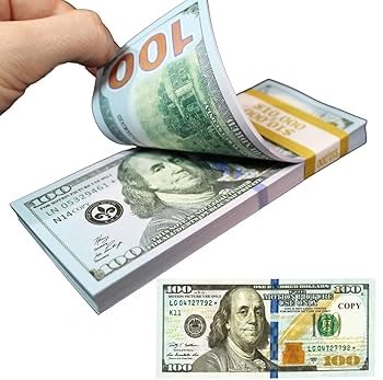Hochwertige Fake Dollar Bündel für Film und Musikvideos“.